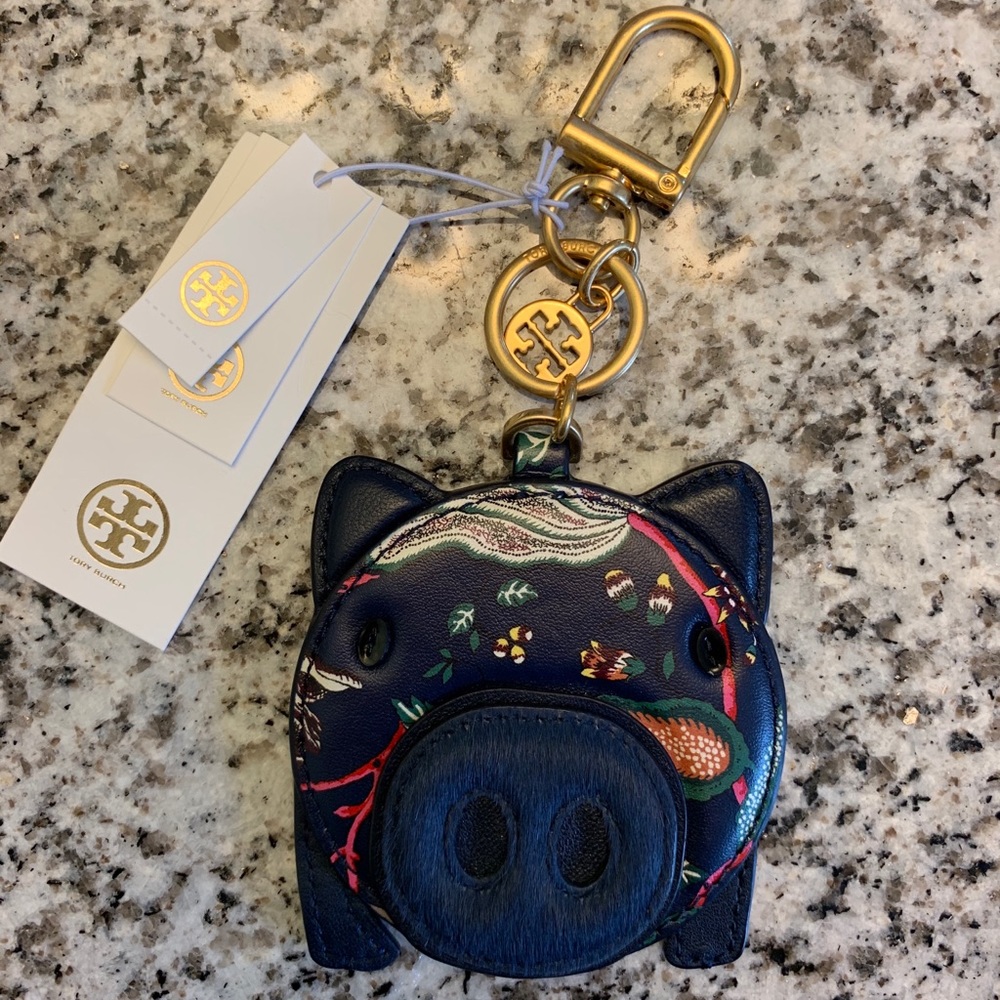 Tory Burch Pig Mirror Keychain